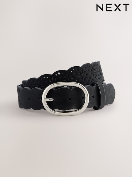 Black/Dark Laser Cut Belt (F78360) | 35 QAR - 40 QAR