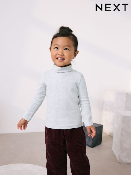 Grey Long Sleeve Roll Neck Top (3mths-7yrs) (F78369) | 25 QAR - 35 QAR