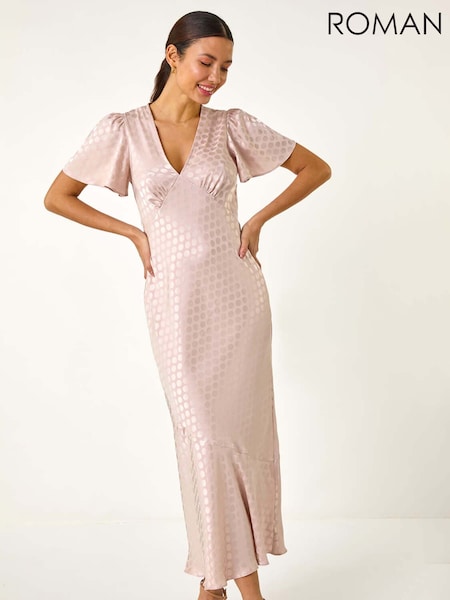 Roman Satin Spot Print Midi Dress (F78426) | €86