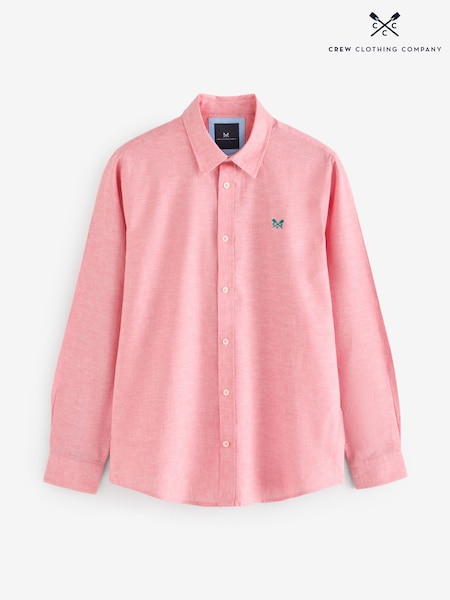 Crew Clothing Pink Long Sleeve Linen Shirt (F78521) | 4,146 UAH