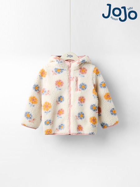 JoJo Maman Bébé Cream Hooded Fleece Jacket (F78604) | AED198 - AED233