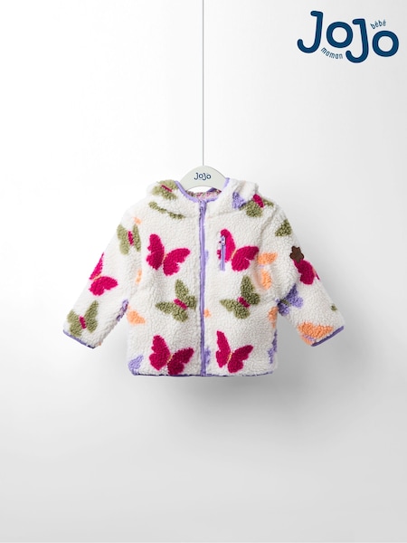 JoJo Maman Bébé Purple Appliqué Reversible Fleece Jacket (F78633) | AED198 - AED233
