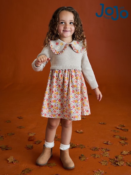Jojo Maman Bébé Natural Knitted Dress (F78635) | AED218 - AED256