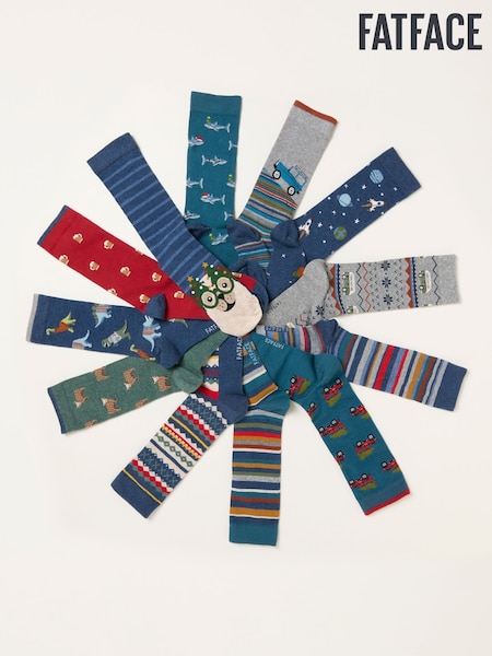 Multi Mens 12 Pack of Socks Advent Calendar (F78744) | €50