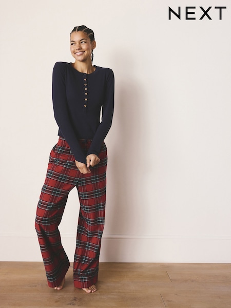 Red Flannel Check - Matching Family Christmas Long Sleeve Pyjamas (F78767) | € 37
