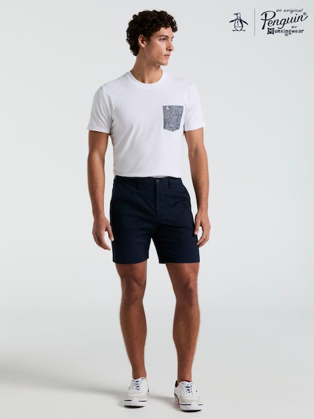 כרום כחול - Original Penguin Core Chino Shorts (F78796) | ‏352‏₪