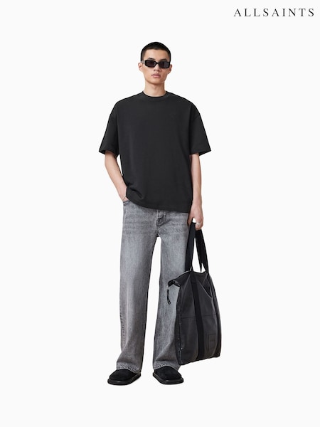 AllSaints Black Haven Short Sleeve Crew T-Shirt (F78848) | R$ 585
