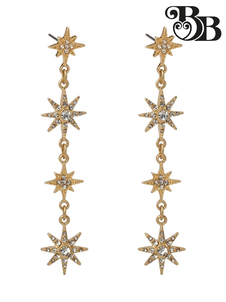Guld ton - Bibi Bijoux Starstruck Long Drop Earrings (F78940) | kr530