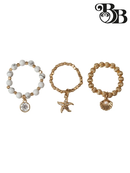 Bibi Bijoux Gold Tone Seaside Ring Set (F78941) | ₪126