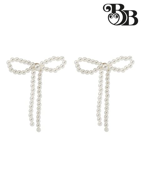 Bibi Bijoux Cream Pearl Bow Earrings (F78955) | kr570