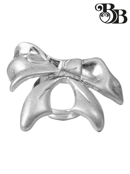 Bibi Bijoux Silver Tone Bow Adjustable Ring (F78961) | ₪116