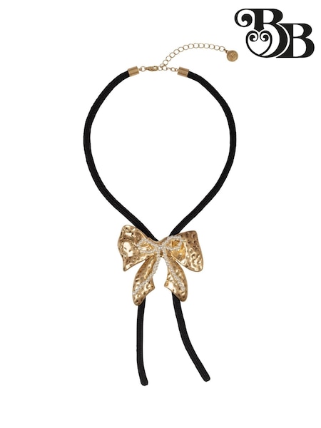 Bibi Bijoux Gold Tone Bow Cord Necklace (F78963) | €50