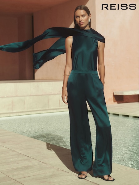Reiss Farah Satin Cape Sash Jumpsuit (F78992) | 395 €