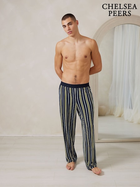 Chelsea Peers Black Multi Stripe Long Pyjama Bottoms (F78995) | €40