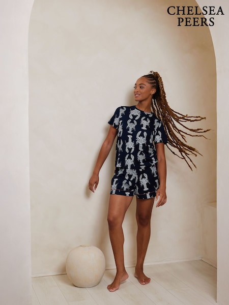 Chelsea Peers Lobster Sketch Print Short Pyjama Set (F79005) | 238 LEI