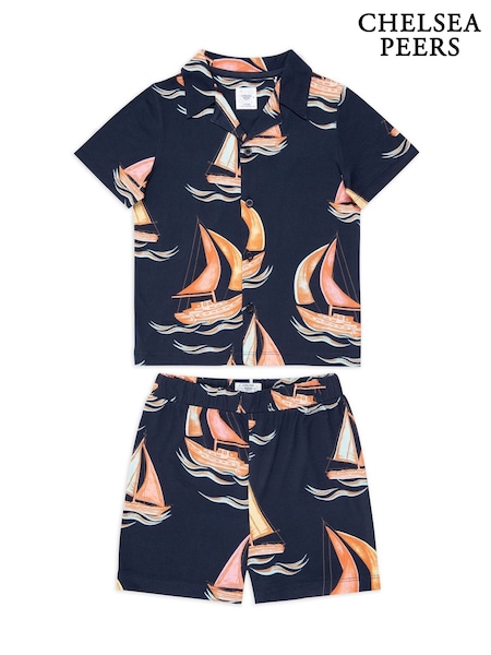 Chelsea Peers Kids Sailing Boat Print Short Pyjamas Set (F79074) | € 29