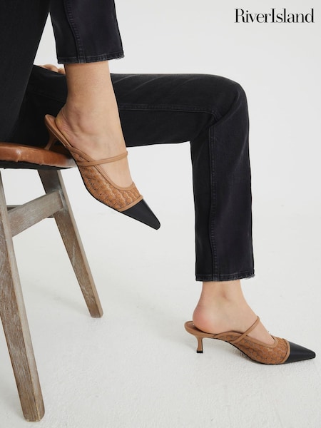 Braun - River Island Toe Cap Court Shoes (F79102) | 64 €