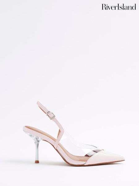 River Island Perspex Sling Back Court Shoes (F79110) | €66