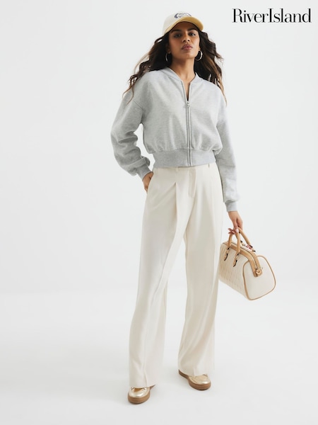 Kermanvaalea - River Island Petite Black Wide Leg Trousers (F79111) | €61