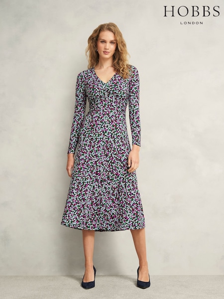 Hobbs Blue Grace Jersey Dress (F79231) | €113