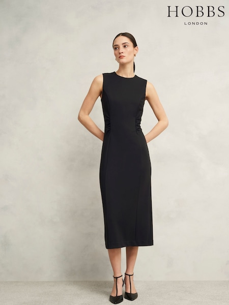 Hobbs Black Petite Hazel Ponte Dress (F79246) | €126