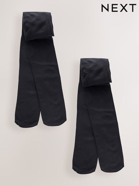 Black Longer Length 40 Denier School Tights 2 Pack (F79262) | €10 - €14
