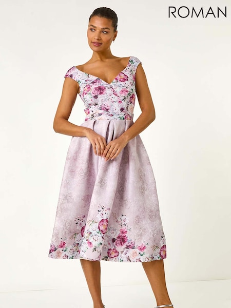 Roman Sweetheart Floral Print Midi Dress (F79280) | 109 €