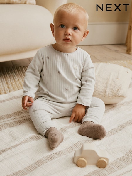 Grey Hello World Baby Top and Leggings Set (0mths-2yrs) (F79360) | R$ 110 - R$ 125