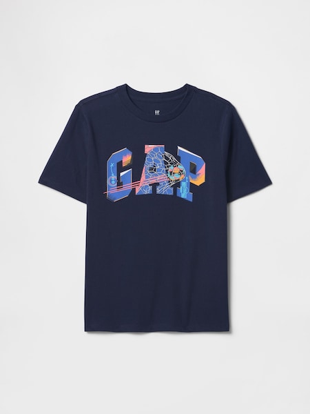 Темно-синий Синий футбольный мяч - Gap Graphic Logo T-Shirt (4-13yrs) (F79377) | €13