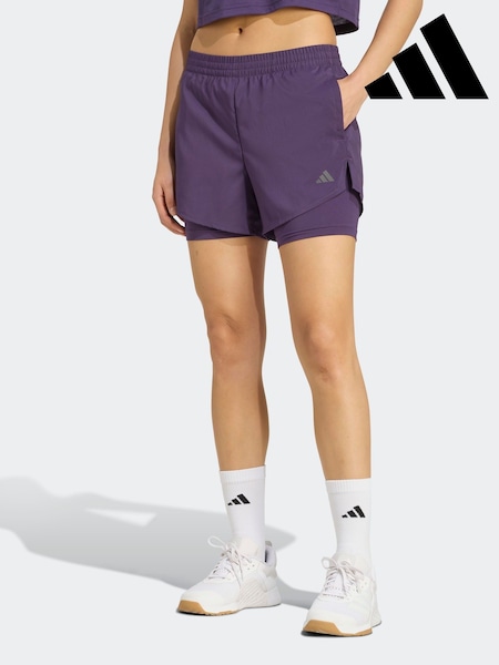 adidas Purple Minimal 2-In-1 Shorts (F79420) | AED192