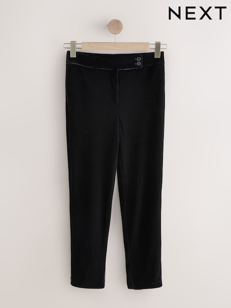 Schwarz - Slim Velvet Trousers (F79442) | 61 €