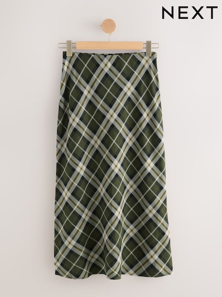 zelena - Check Midi Slip Skirt (F79447) | € 37