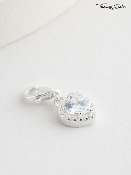 Thomas Sabo White Charm Club Heart Charm (F79521) | €58
