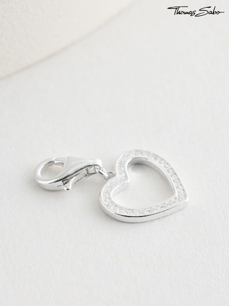 Thomas Sabo White Charm Club Open Heart Charm With Zirconia (F79522) | €58