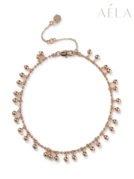 Aela Gold Tone Drop Anklet (F79544) | ‏43‏₪