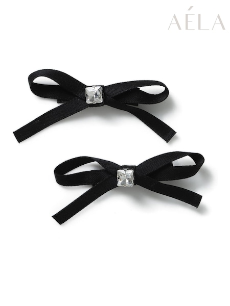 Aela Ribbon And Rhinestone Hair Slides Multipack (F79556) | €13