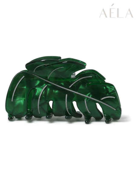 Aela Green Palm Leaf Hair Claw (F79562) | ₪53