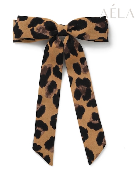 Aela Leopard Print Skinny Hair Bow (F79595) | €14