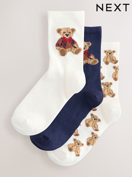 Heritage Bears Ankle Socks 3 Pack (F79628) | €13