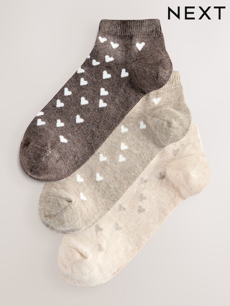 Neutral Heart Trainer Socks 3 Pack (F79641) | R$ 70