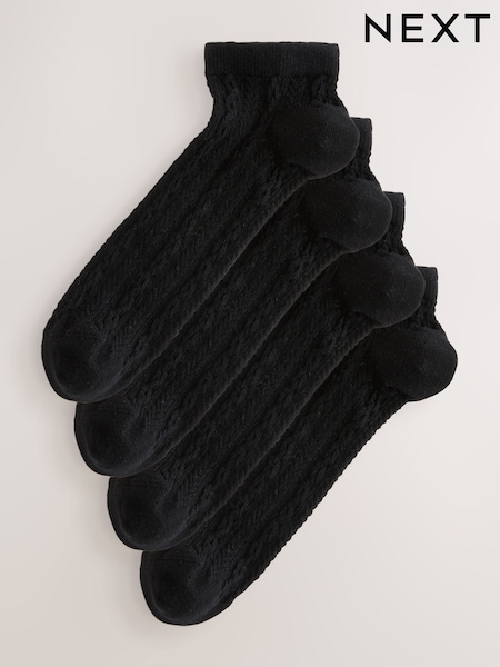 cabo preto - Trainer Socks 4 Pack (F79643) | R$ 80