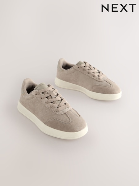 Neutral Suede Lace Up Smart Trainers (F79689) | AED132 - AED168