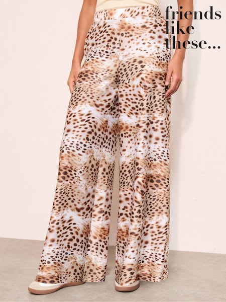 Friends Like These Animal Satin Palazzo Trousers (F79722) | €65