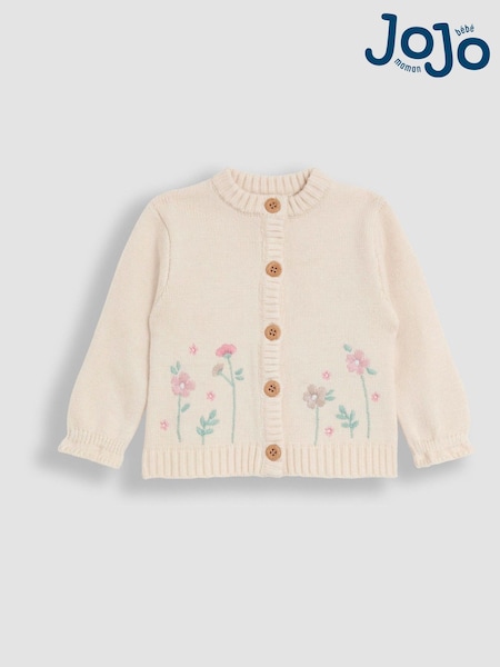 JoJo Maman Bébé Floral Embroidered Cardigan (F79735) | ‏151 د.إ.‏ - ‏ 157‏ د.إ.