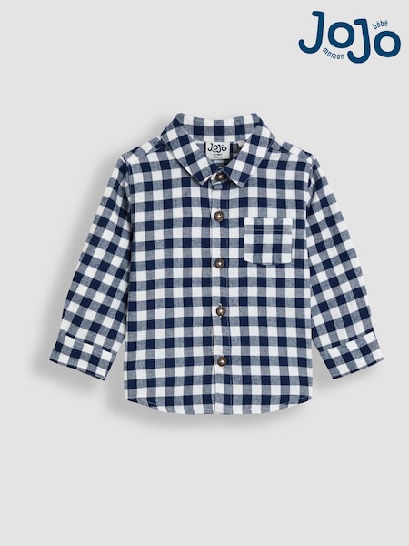 JoJo Maman Bébé Blue Brushed Shirt (F79739) | AED128 - AED146