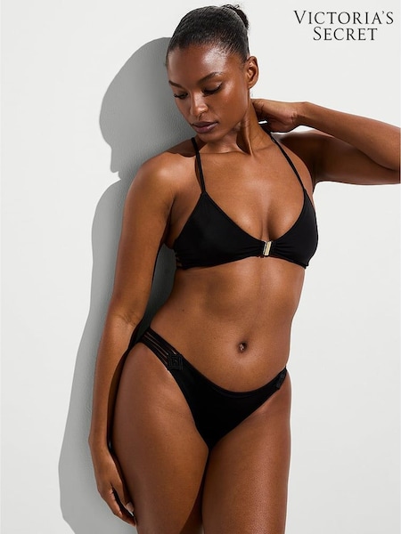 Victoria's Secret Black Cheeky Macrame Bikini Bottoms (F79981) | €55
