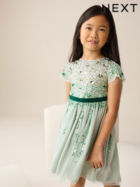 Verde menta - Embellished Occasion Dress (3-16yrs) (F80070) | 42 € - 50 €