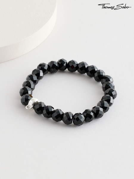 Thomas Sabo Black Charm Club Bead Bracelet Obsidian Oval (F80914) | €69
