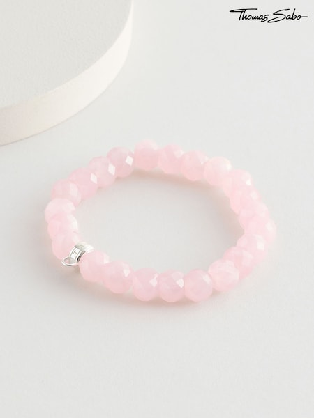 Thomas Sabo Pink Charm Club Bead Bracelet Rose Quartz Oval (F80922) | €69