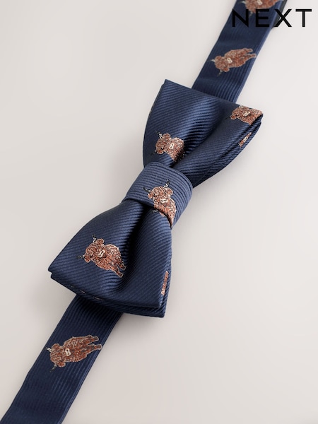 Navy Hamish The Highland Cow Bow Tie (3-16yrs) (F80966) | €11